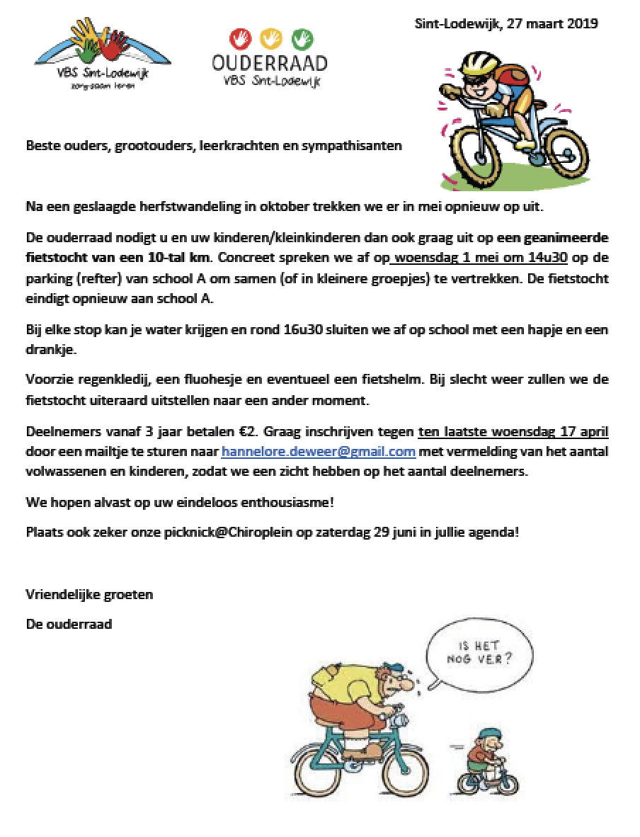 Fietstocht 1 mei
